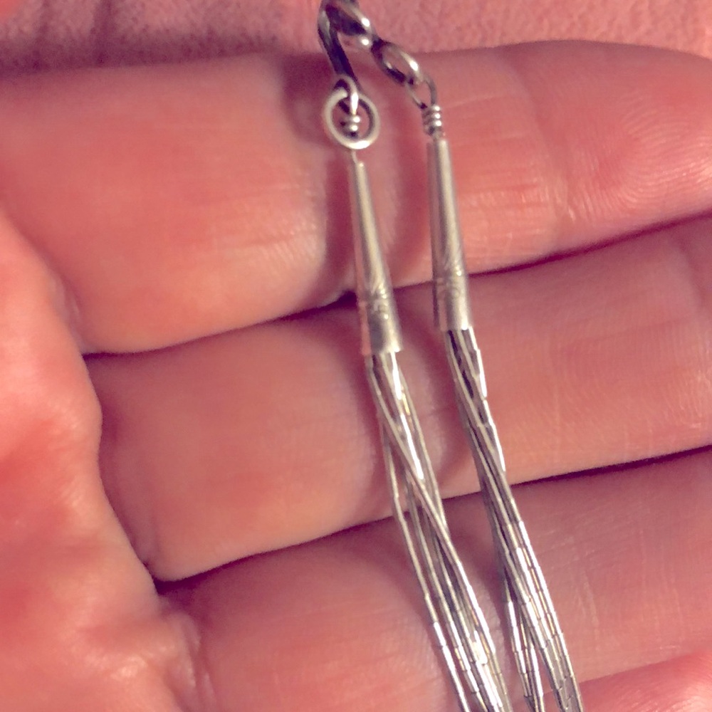 Vintage Native American liquid 925 Silver Necklace and pendant - Picture 5 of 8